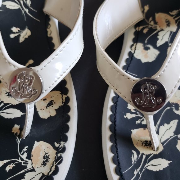 LAUREN Ralph Lauren Flip Flop Sandals 7.5-8 US - Picture 2 of 6
